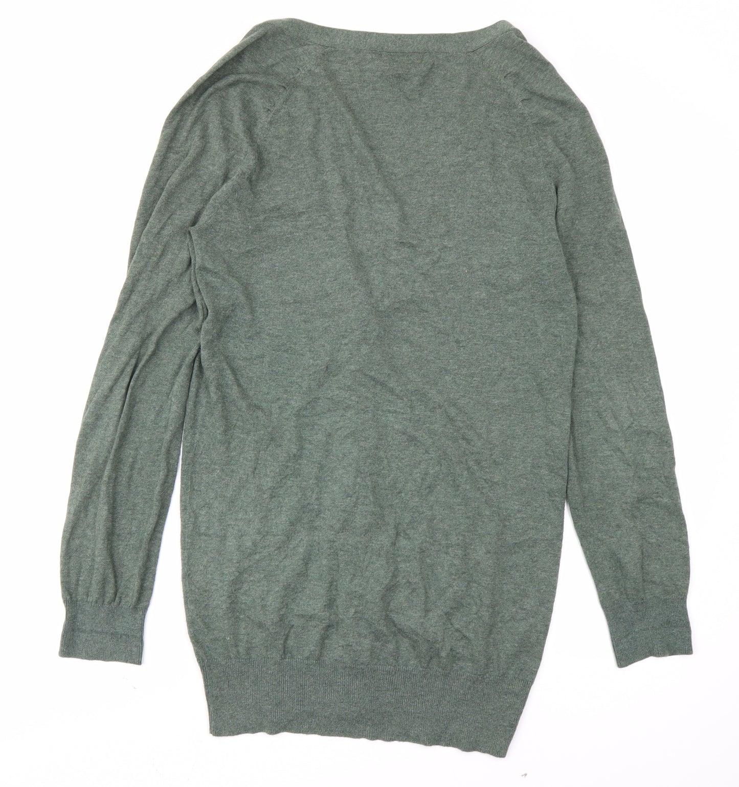 Topshop Womens Green  Knit Cardigan Jumper Size 14