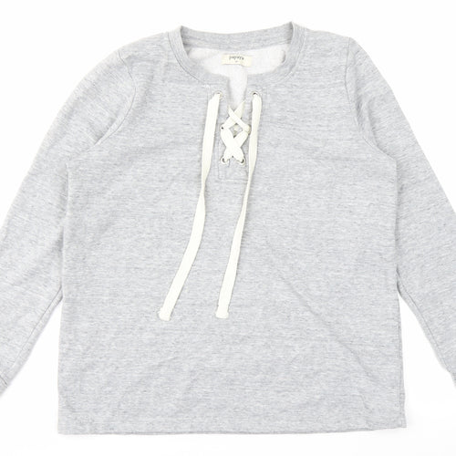 Papaya Womens Grey   Pullover Sweatshirt Size M