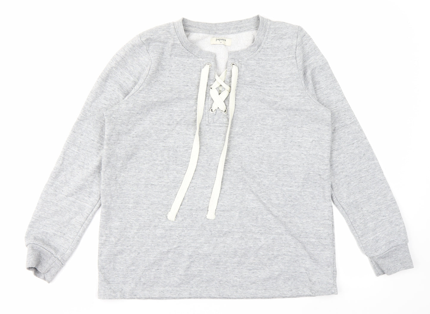 Papaya Womens Grey   Pullover Sweatshirt Size M