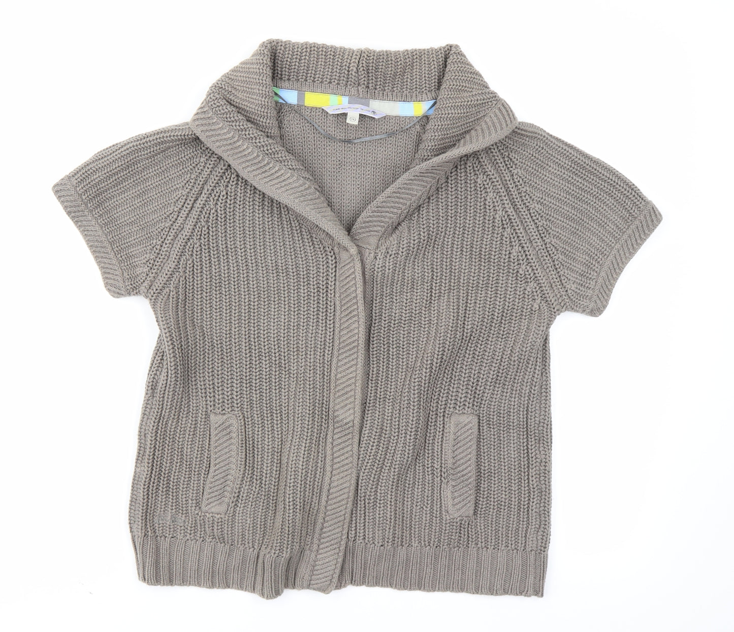 Fat Face Womens Brown  Knit Cardigan Jumper Size 14