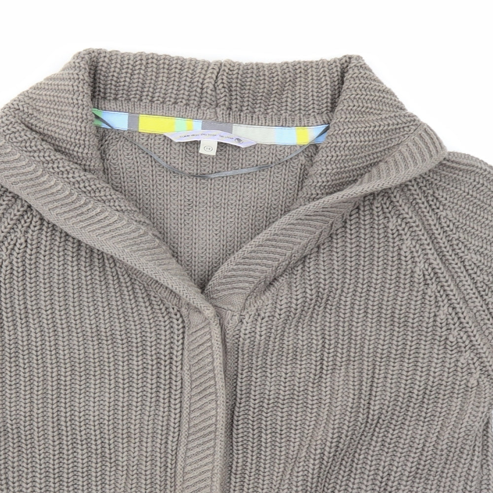 Fat Face Womens Brown  Knit Cardigan Jumper Size 14