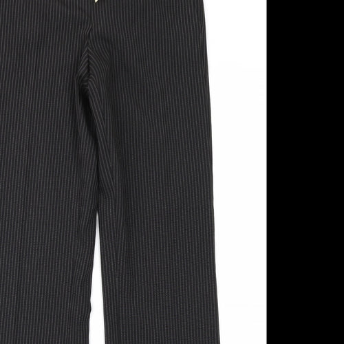 Papaya Womens Black Striped  Trousers  Size 8 L29 in