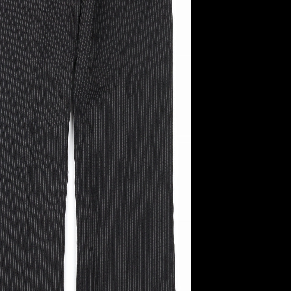 Papaya Womens Black Striped  Trousers  Size 8 L29 in