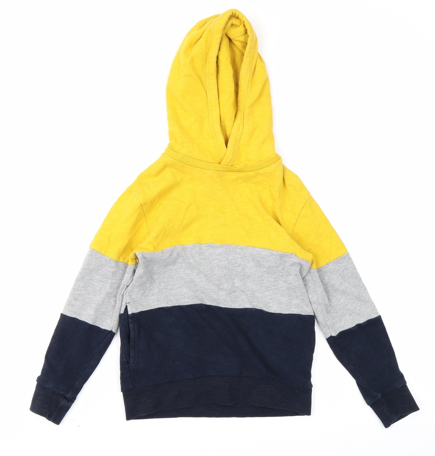 NEXT Boys Blue Colourblock  Pullover Hoodie Size 6 Years