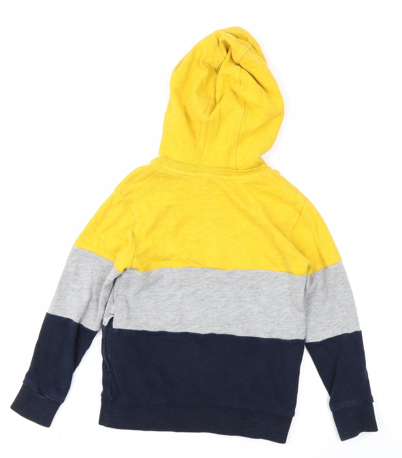 NEXT Boys Blue Colourblock  Pullover Hoodie Size 6 Years