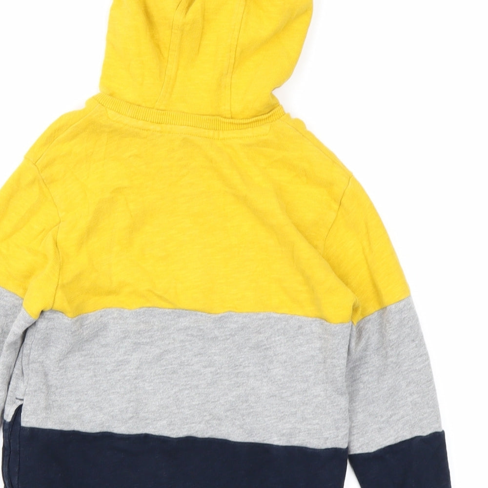 NEXT Boys Blue Colourblock  Pullover Hoodie Size 6 Years
