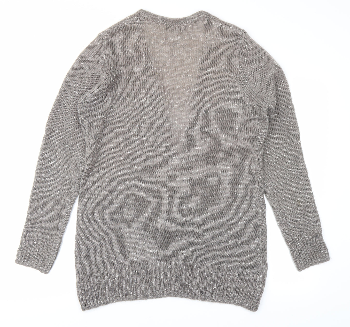 NEXT Womens Grey  Knit Cardigan Jumper Size 14