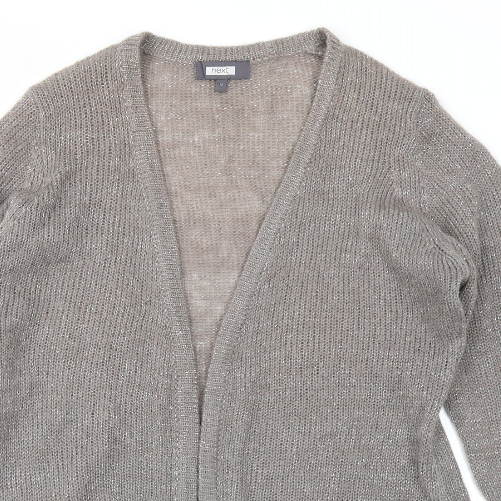 NEXT Womens Grey  Knit Cardigan Jumper Size 14