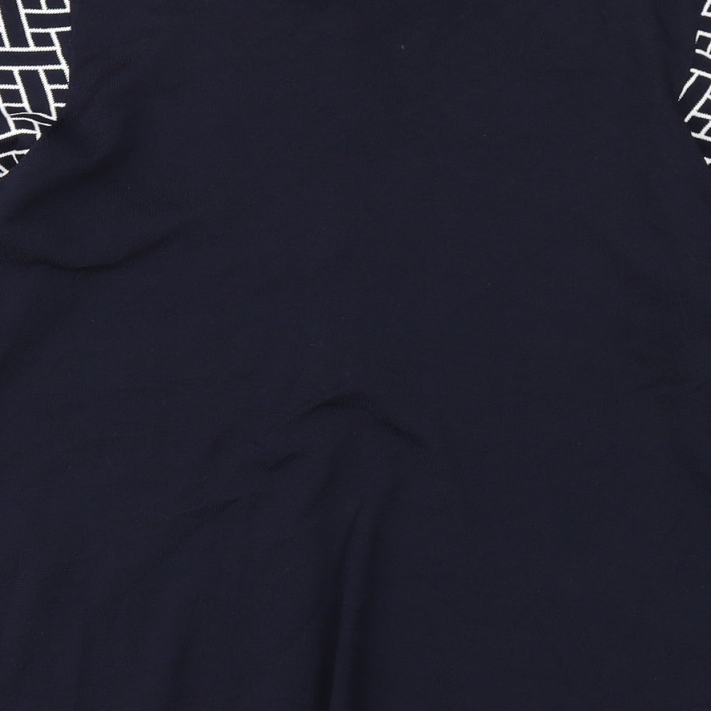 Bonmarché Womens Blue Striped  Cardigan Jumper Size M
