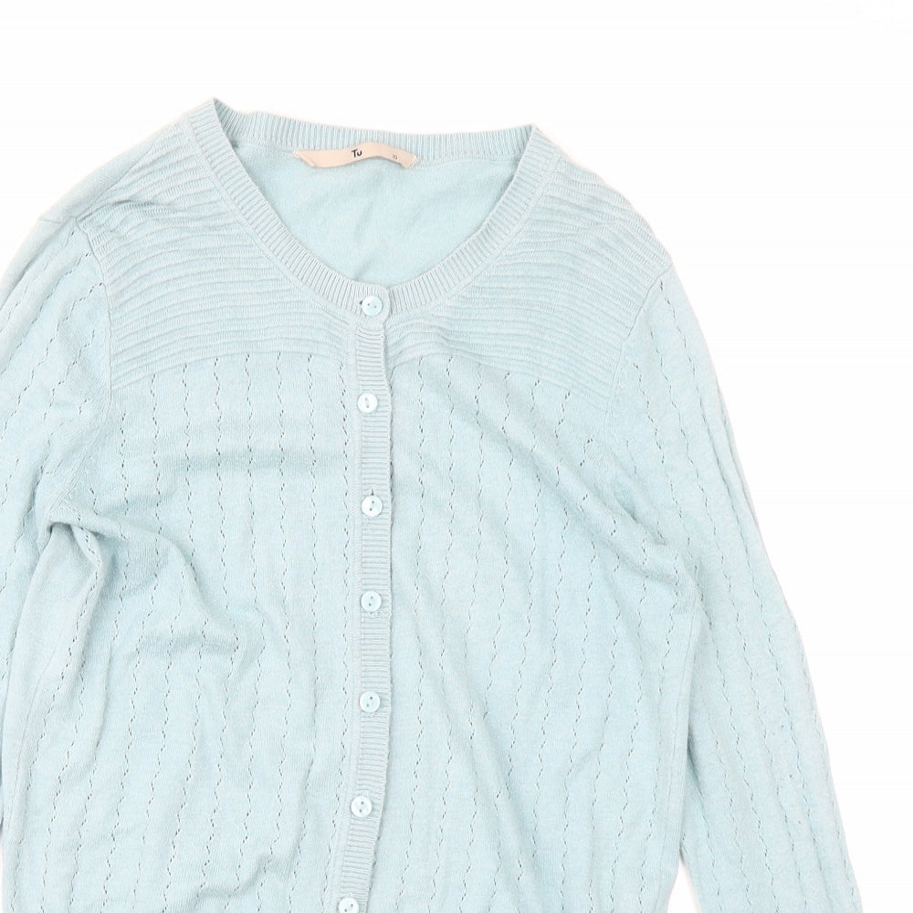 TU Womens Blue   Cardigan Jumper Size 10
