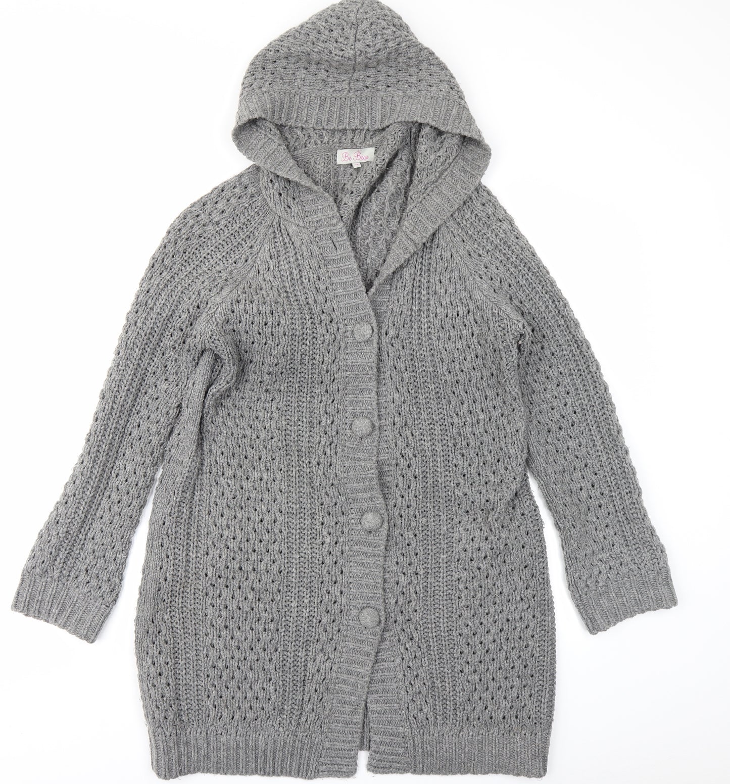 BE Beau Womens Grey   Cardigan Jumper Size 16