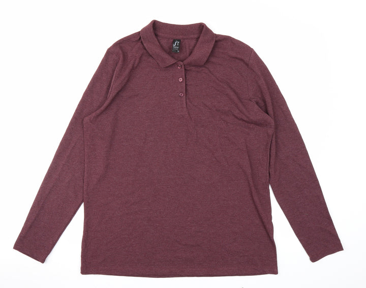 Sol's Womens Purple   Basic Polo Size 2XL
