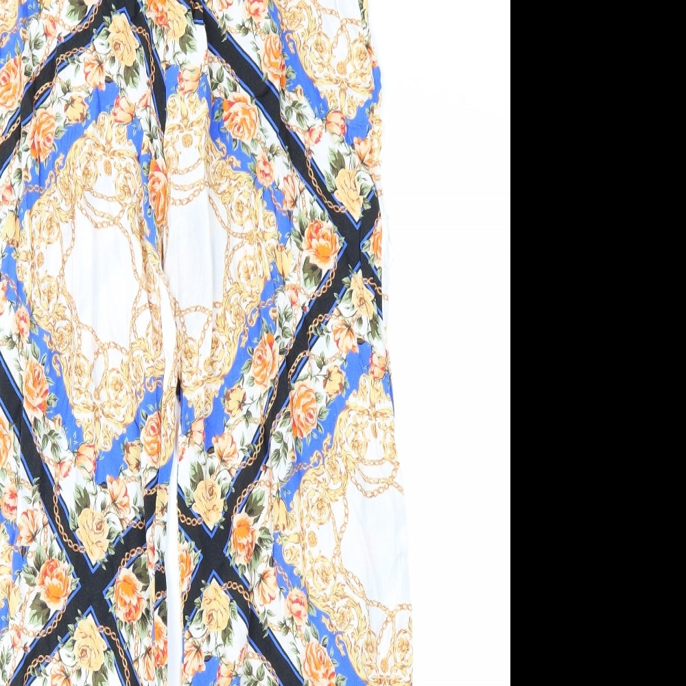 Miss Selfridge Womens White Floral  Trousers  Size 10 L28 in