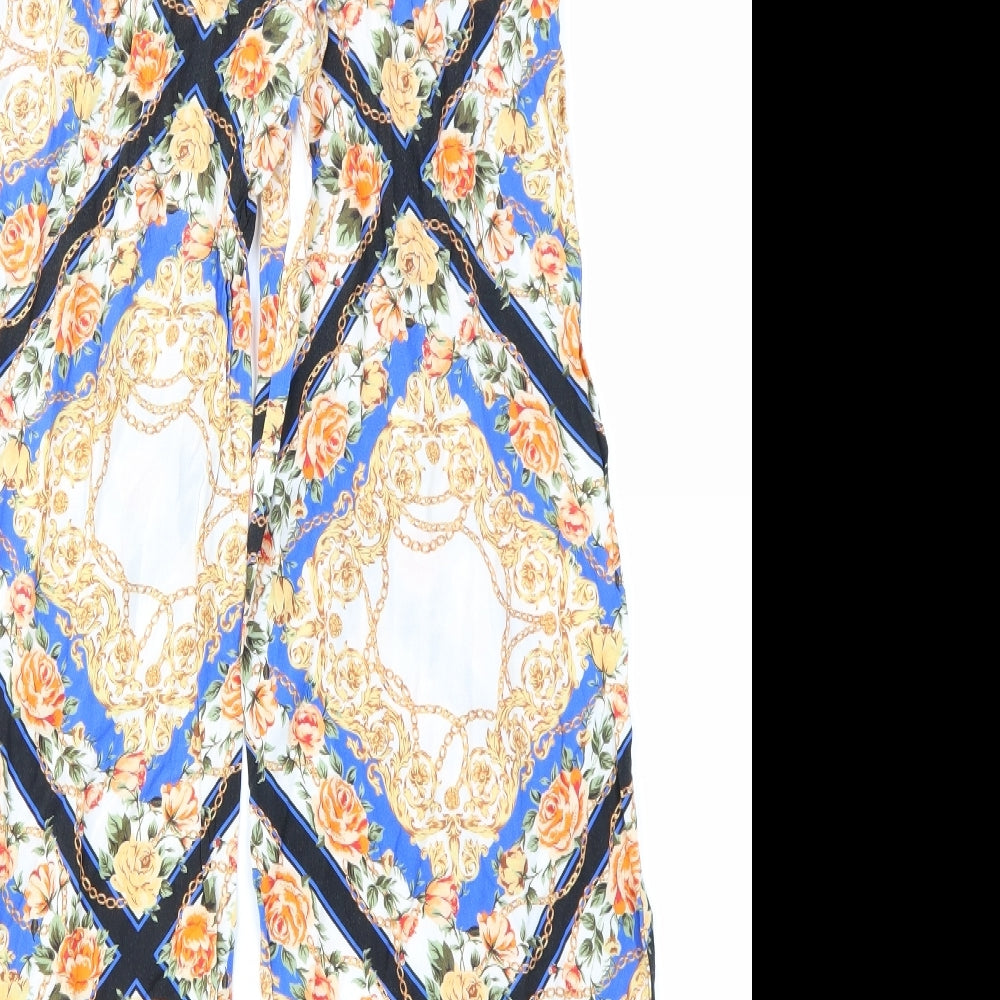 Miss Selfridge Womens White Floral  Trousers  Size 10 L28 in