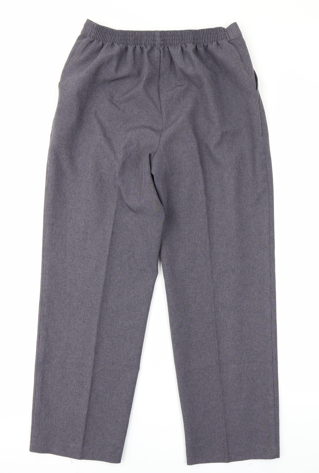 M&S Womens Blue Check  Trousers  Size 10 L26 in