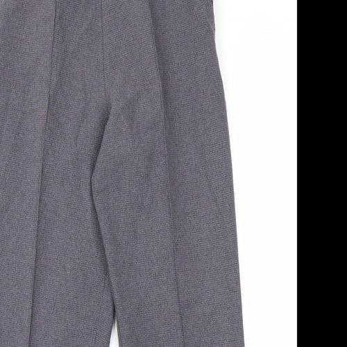 M&S Womens Blue Check  Trousers  Size 10 L26 in