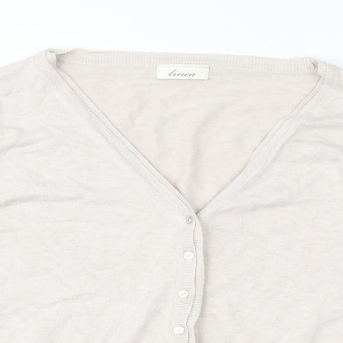 Linea Girls Beige  Knit Cardigan Jumper Size XL