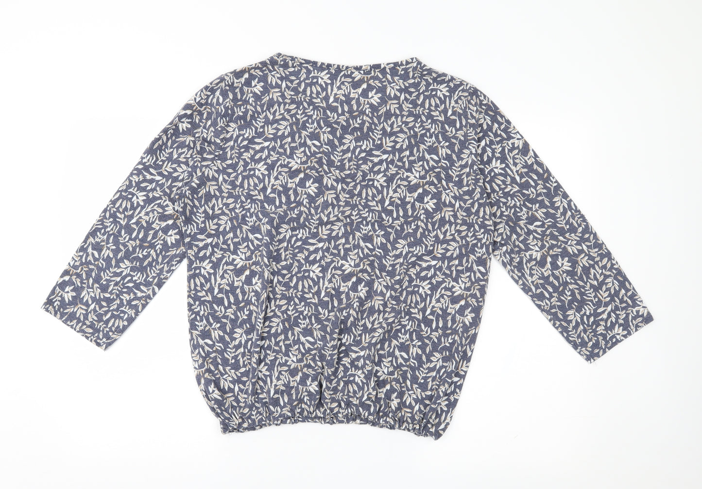 ISLE Womens Grey Floral Jersey Pullover Jumper Size M