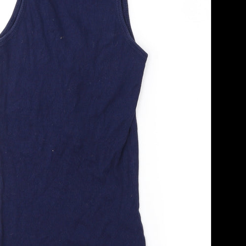 Love to Lounge  Womens Blue Solid Jersey Top Pyjama Top Size 6