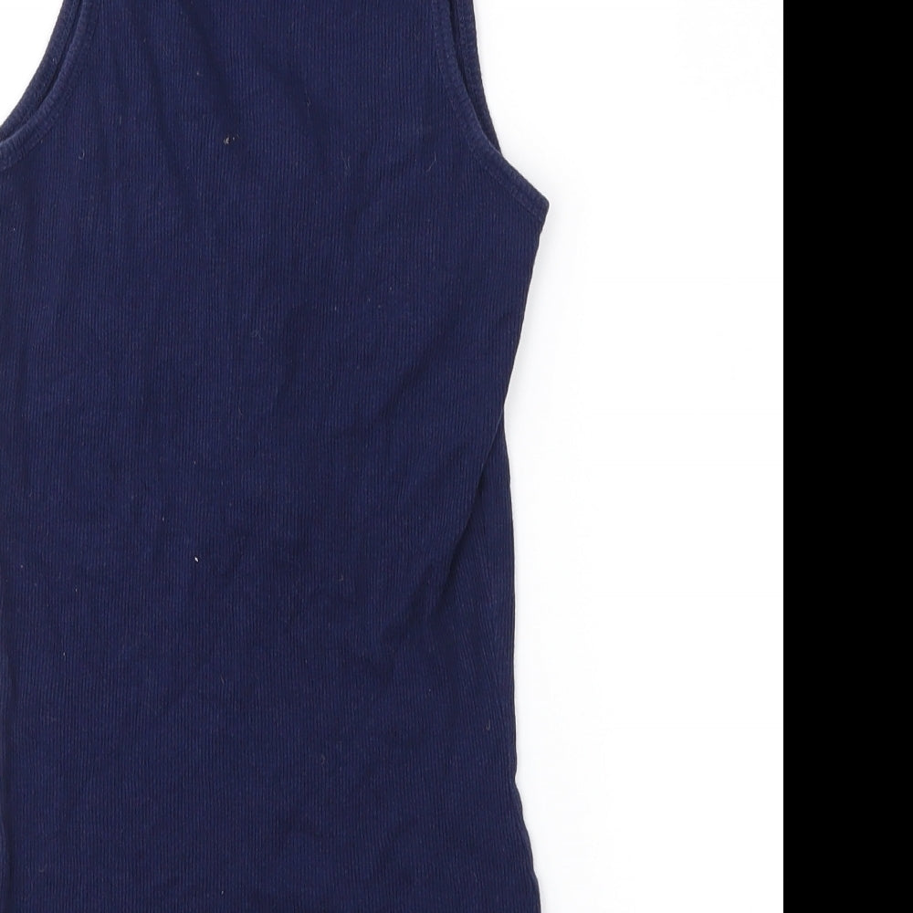 Love to Lounge  Womens Blue Solid Jersey Top Pyjama Top Size 6