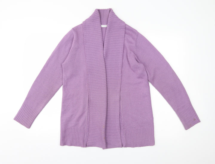EWM Womens Purple Knit Cardigan Jumper Size S