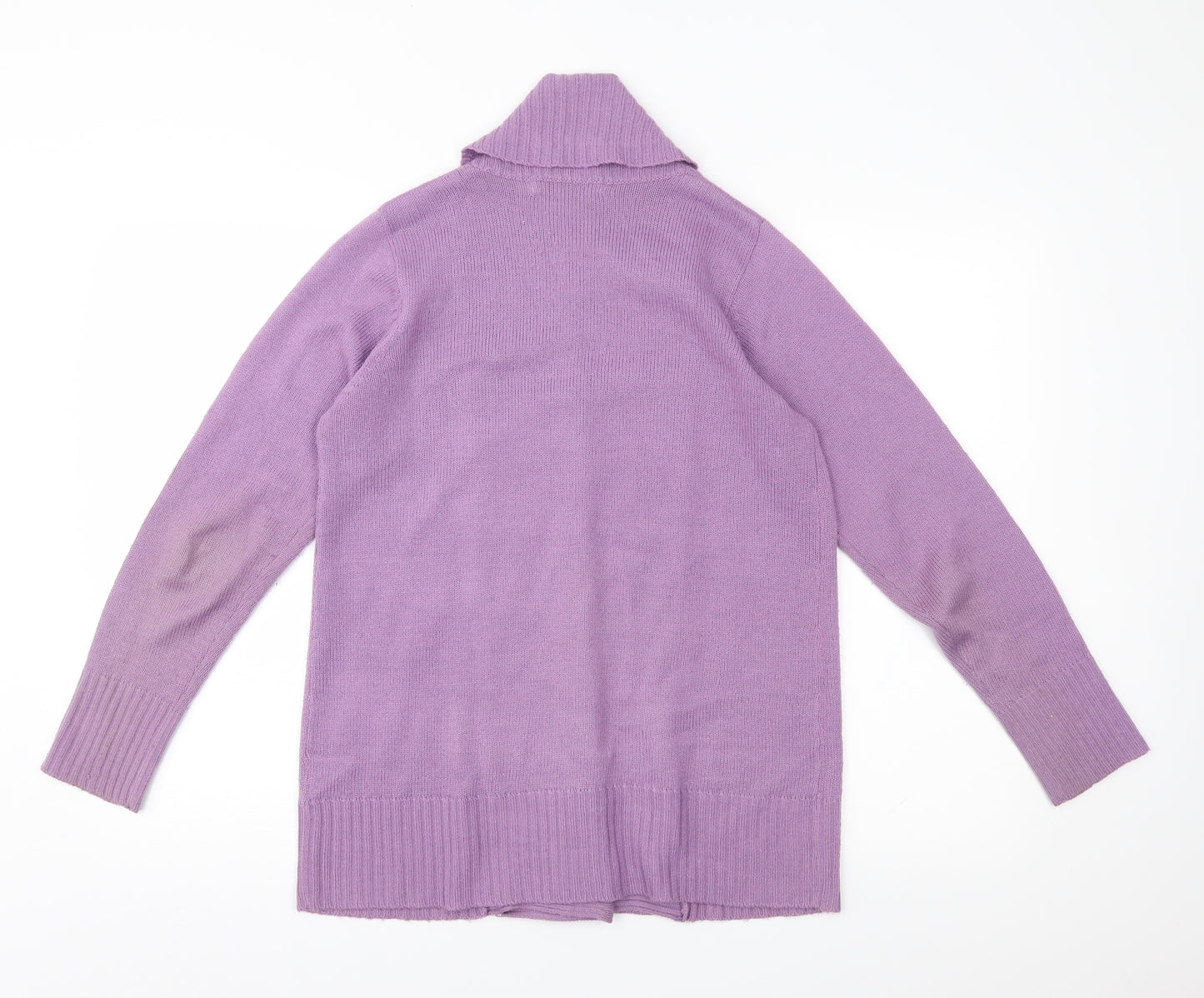 EWM Womens Purple  Knit Cardigan Jumper Size S