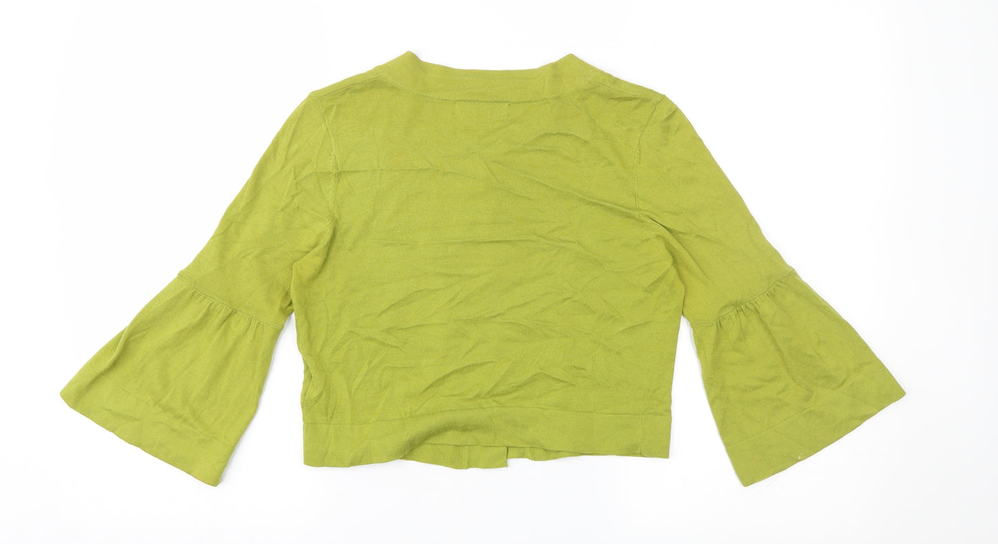 Monsoon Womens Green  Knit Cardigan Jumper Size 8