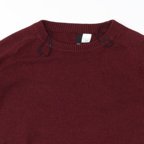 H&M Womens Red  Knit Pullover Jumper Size 4