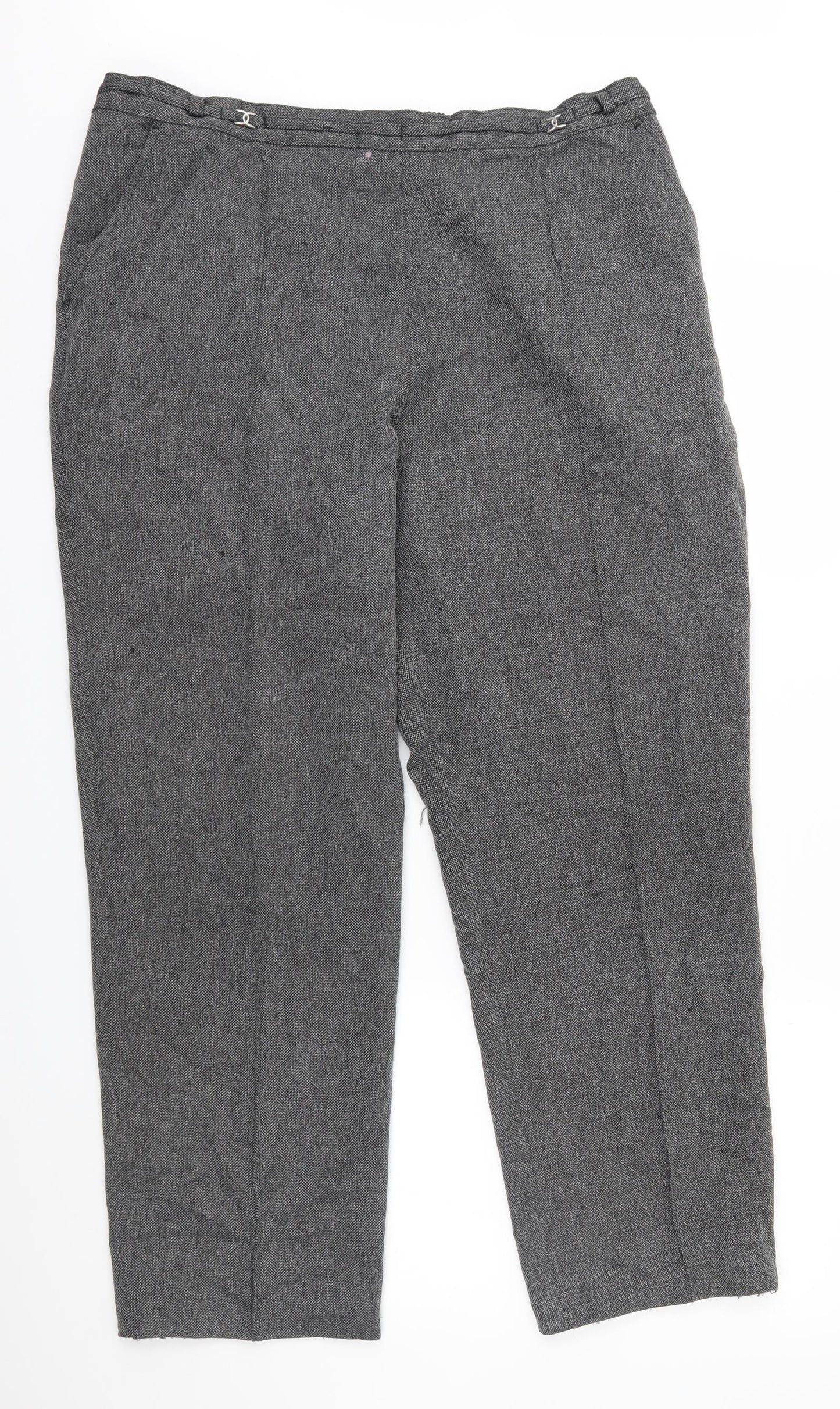M&S Womens Grey   Trousers  Size 18 L27 in