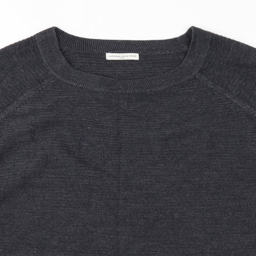 Jaqueline deYong Womens Grey  Knit Pullover Jumper Size S