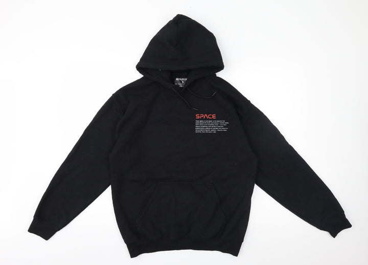 PRETTYLITTLETHING Womens Black  Jersey Pullover Hoodie Size S