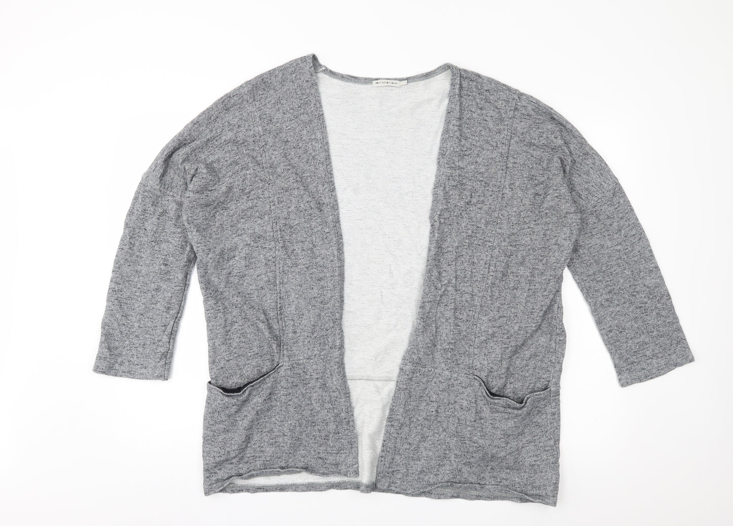 Light Before Dark Womens Grey  Jersey Cardigan Jumper Size L