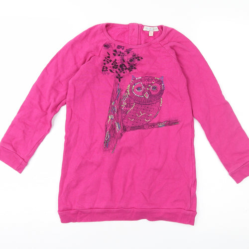 Indigo Girls Pink  Jersey Pullover Sweatshirt Size 6-7 Years
