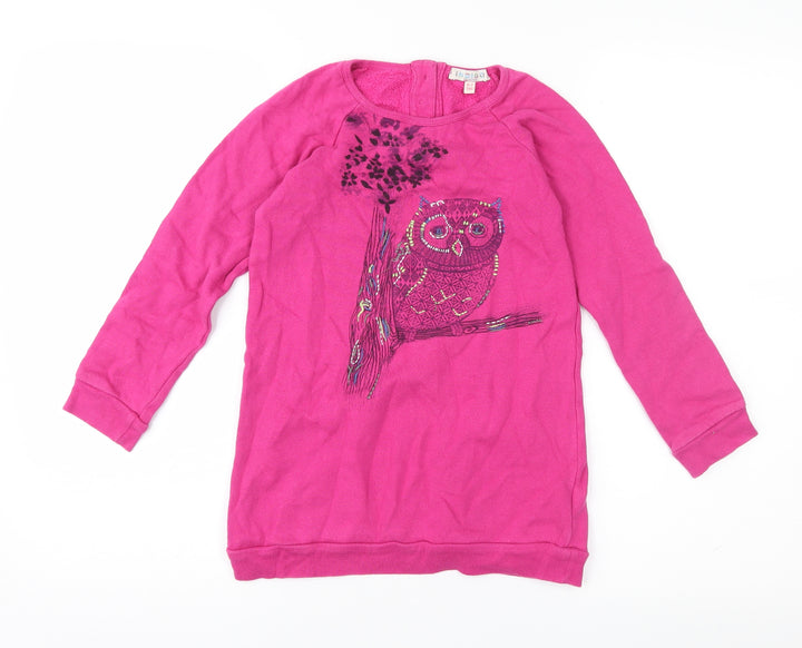Indigo Girls Pink Jersey Pullover Sweatshirt Size 6-7 Years