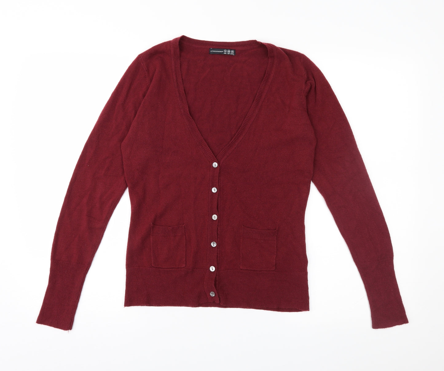 Atmosphere Womens Red  Knit Cardigan Jumper Size 10