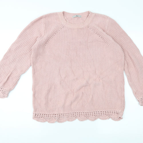 TU Womens Pink  Knit Pullover Jumper Size 12