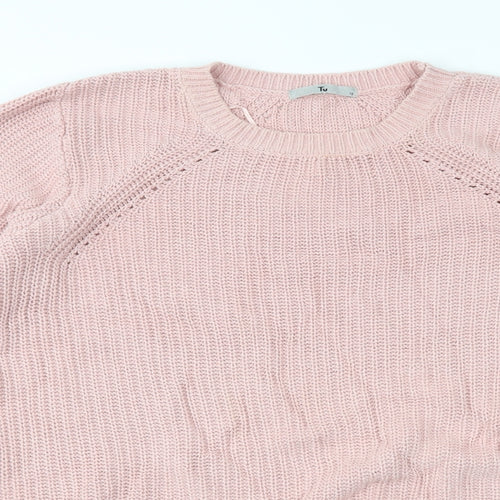 TU Womens Pink  Knit Pullover Jumper Size 12