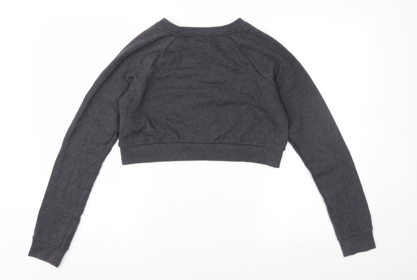 FOREVER 21 Womens Grey  Jersey Pullover Sweatshirt Size 6  - Cropped