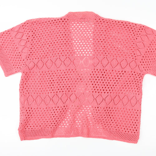 CHIC Womens Pink  Knit Cardigan Jumper Size XL
