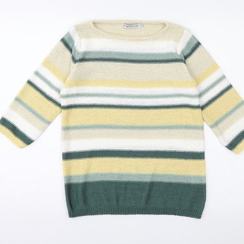 Emreco Womens Multicoloured Striped Knit Pullover Jumper Size 10