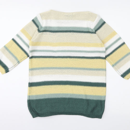 Emreco Womens Multicoloured Striped Knit Pullover Jumper Size 10