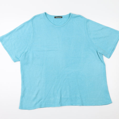 Bonmarché Womens Blue  Knit Pullover Jumper Size XL