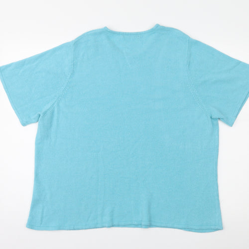 Bonmarché Womens Blue  Knit Pullover Jumper Size XL