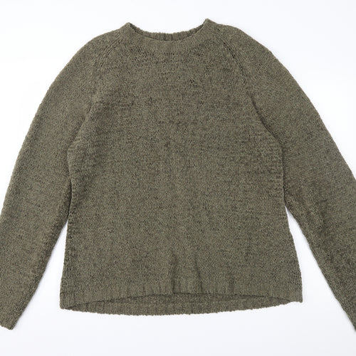 SAND Womens Green  Knit Pullover Jumper Size XL