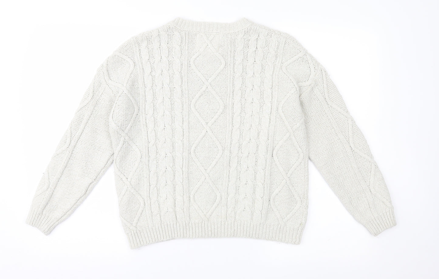 Papaya Womens Ivory  Knit Pullover Jumper Size S