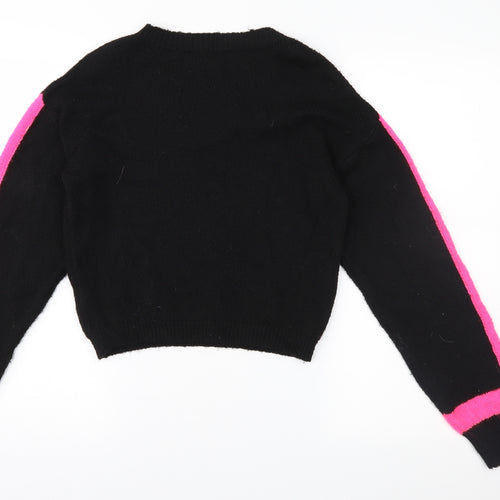 Primark Womens Black  Knit Pullover Jumper Size 4