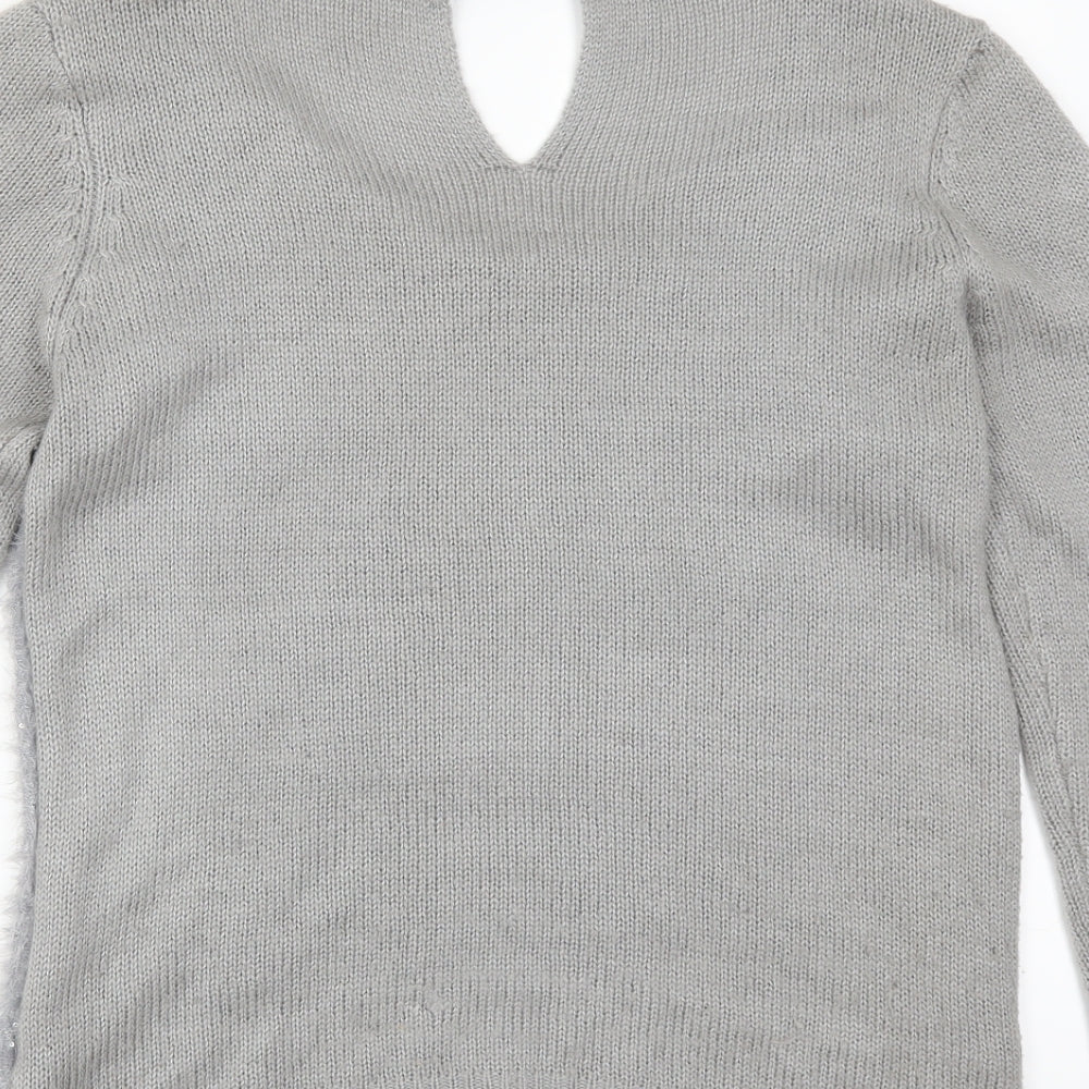 Oasis Womens Grey   Pullover Jumper Size L