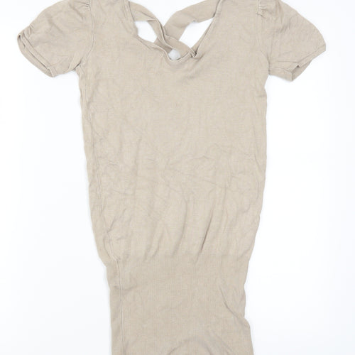 Vanilla Womens Beige   Pullover Jumper One Size