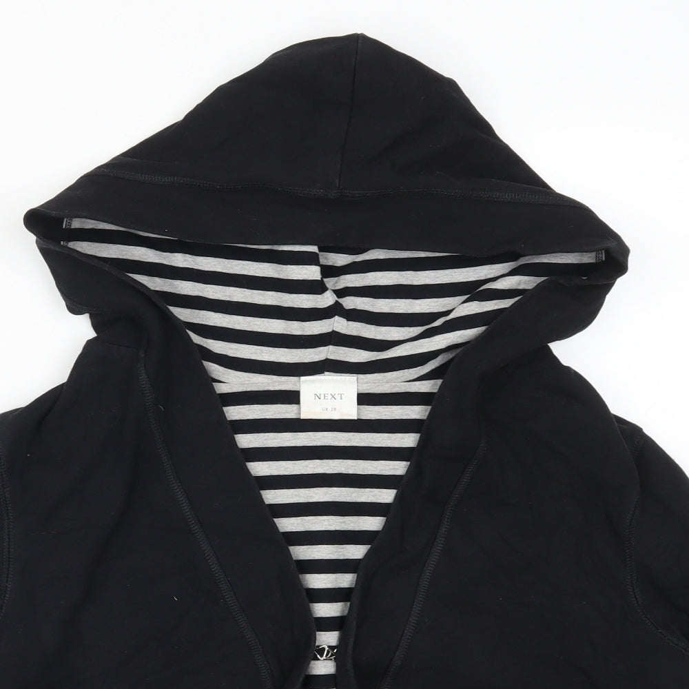 NEXT Womens Black   Cardigan Hoodie Size 20