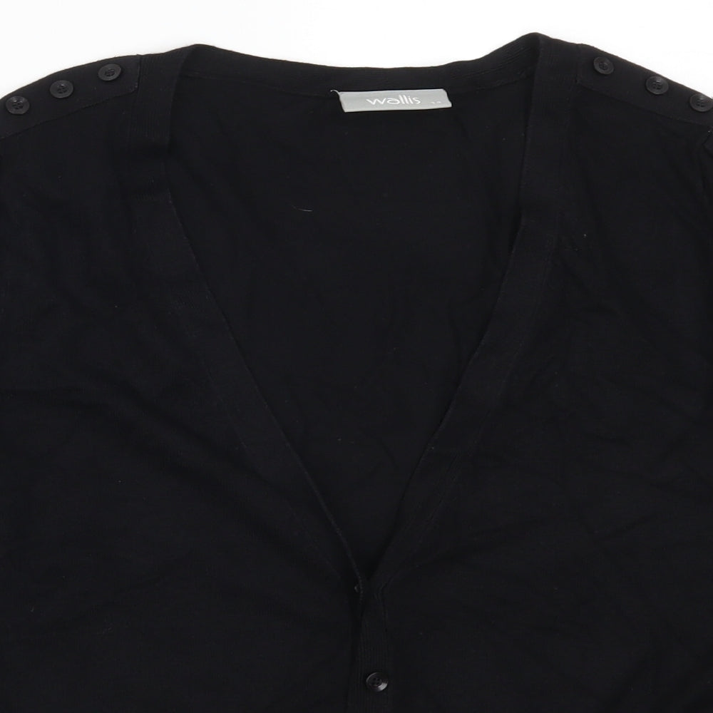 Wallis Womens Black   Cardigan Jumper Size 14